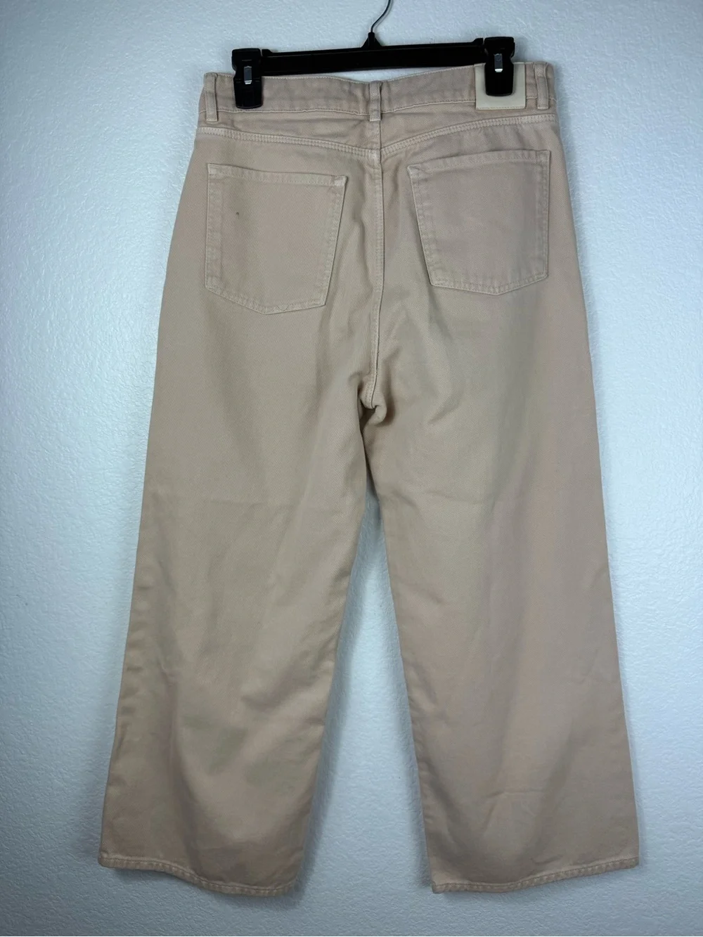 Massimo Dutti Wide Leg Beige wide leg cropped Pants size 6
